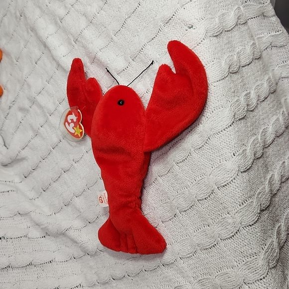 🕸Vintage Ty Beanie Baby Original Pincher The Lobster 1993 P.V.C. Pellets - Picture 3 of 12